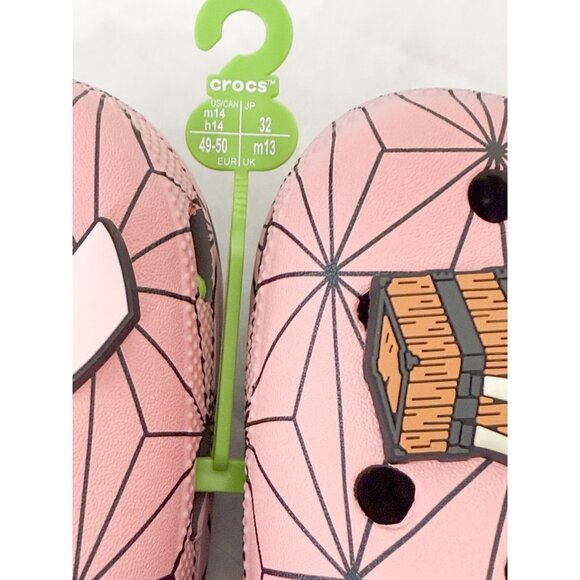 Crocs NWT Sz 13 Demon Slayer Nezuko Men's Red/Black Classic Clog - Picture 6 of 7